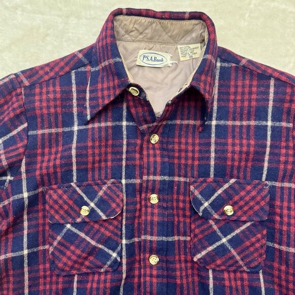 Jos. A. Bank Wool Men's Plaid Flannel Shacket Jacket Multicolor Size Medium - Picture 1 of 10